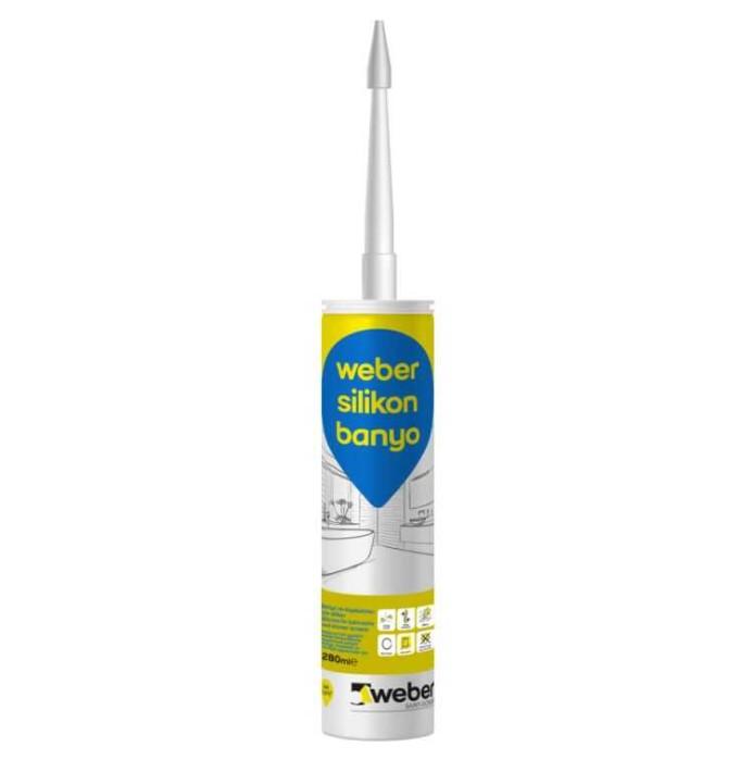 სილიკონი ნეიტრალური თეთრი WEBER SILIKON NÖTR WHITE (280 გრ) — სილიკონი და ჰერმეტკი